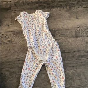 3 piece flower and unicorn outfit